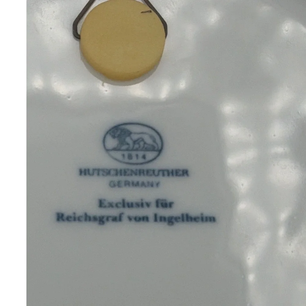 Vtg Hutschenreuther Germany Reichsgraf Von Ingelheim Blue White Collector Plate